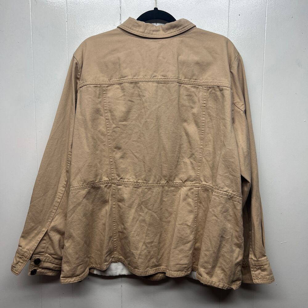 Jessica London Button Front Women's Cotton Long Sleeve Jacket Size 26 Breathable - Picture 6 of 8